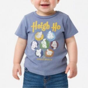 Disney Seven Dwarfs “Heigh Ho” Baby Tee 12-18M Peek Fun Graphic Shirt
